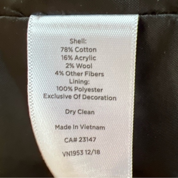 Talbots GROSGRAIN-TRIM TWEED Blazer Jacket Size 10P Petites Office Workwear - Picture 9 of 12